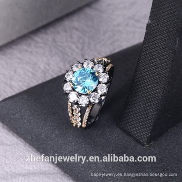 Accesorios de las mujeres de la boda flor diseño moda 2018 CZ anillos